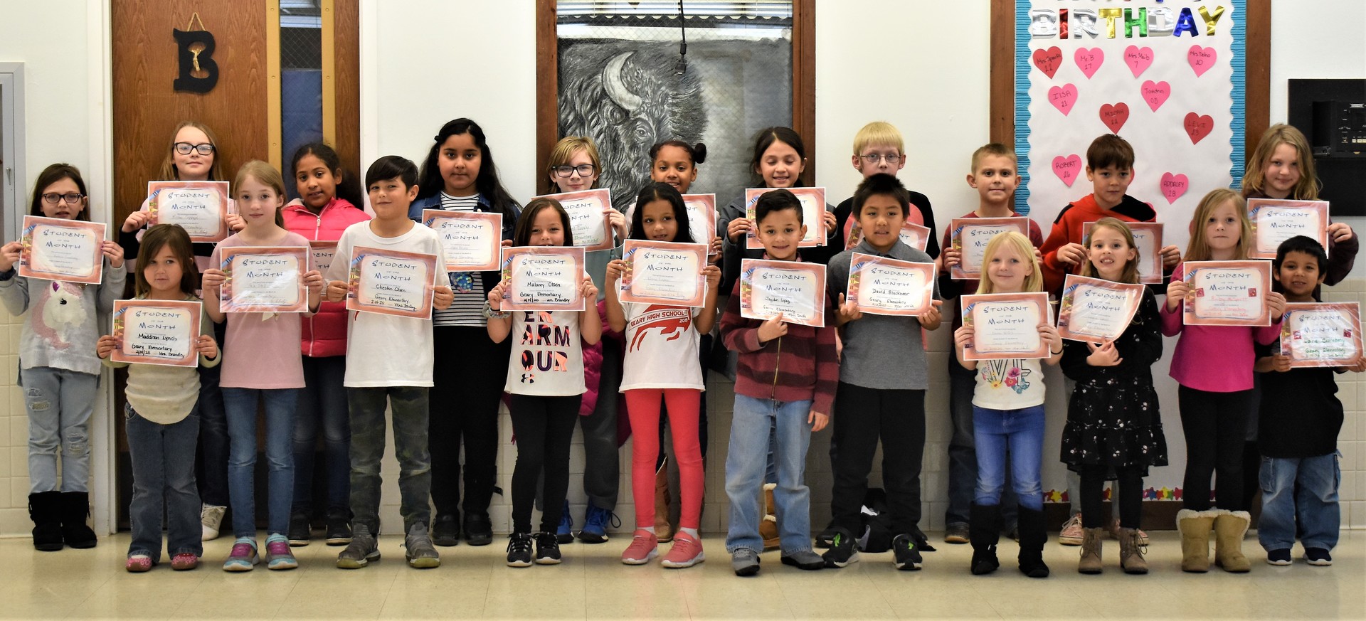 Geary Schools Elementary Students and Teacher of the Month
